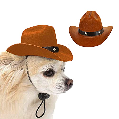AWOCAN Pet Dog Cowboy Hat Cosplay Cap Puppy Pet Dog Cat Holiday Costume Pet Party Decoration