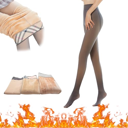 Konenbra Cotton Chic Fur Tights - Qotton Chic Fur Tights, Faux Sheer Fleece Lined Tights, HeatTech SuperStretch Pantyhose (90g,S/M, Black-pantyhose)