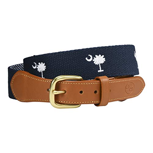 Charleston Belt Carolina Crescent Palmetto Belt With Award-winning Embroidered Design (36)