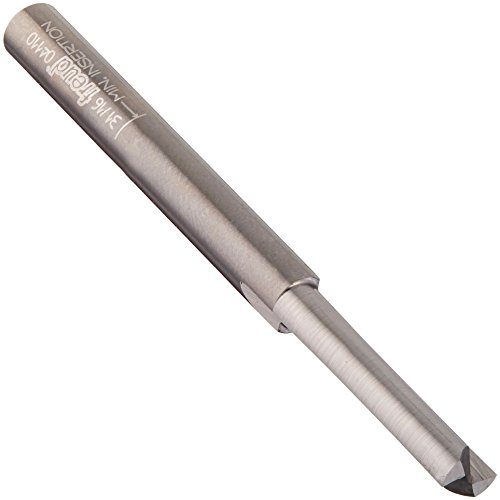 Freud 04-110: 1/4' (dia.) Double Flute Straight Bit with 1/4' shank, 1' carbide height, One Size, Perma-shield Coating Red