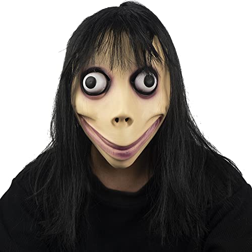 PartyHop Scary Momo Mask Creepy Halloween Latex Cosplay Costume for Kids and Adult