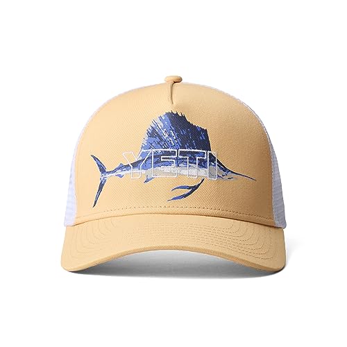 YETI Sailfish Badge Mid Pro Trucker Hat, Salmon