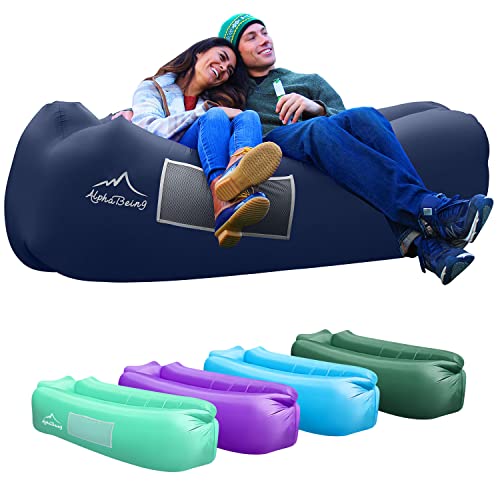AlphaBeing Inflatable Lounger - Best Air Lounger Sofa for Camping, Hiking - Ideal Inflatable Couch for Camping and Festivals - Perfect Inflatable Beach Chair for Adults