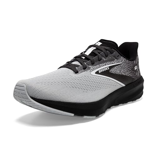 Brooks Men’s Launch 10 Neutral Running Shoe - Black/Blackened Pearl/White - 10.5 Medium