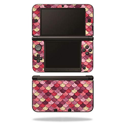 MightySkins Carbon Fiber Skin for Nintendo 3DS XL Original (2012-2014) - Pink Scales | Protective, Durable Textured Carbon Fiber Finish | Easy to Apply, Remove, and Change Styles | Made in The USA