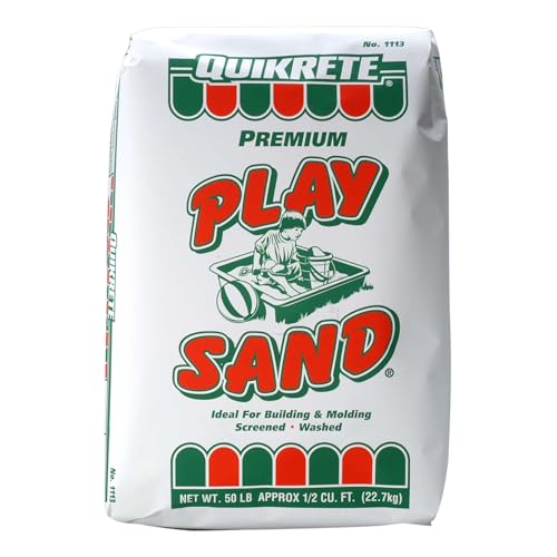 Quikrete Sandbox Play Sand – Outdoor Kids Filtered Playsand for Sand Box – Screened, Washed and Dried Tan Color - 50 Pounds