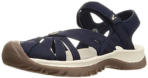 KEEN Women's Rose Casual Closed Toe Sandals, Navy, 7.5