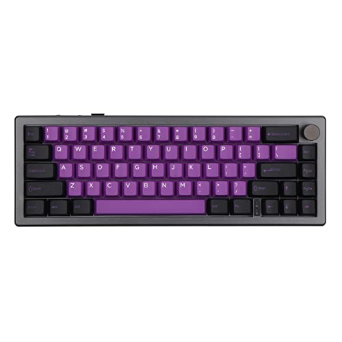 EPOMAKER EK68 65% Gasket NKRO Hot Swappable 2.4Ghz/Bluetooth 5.0/USB-C Wired Mechanical Gaming Keyboard with Knob, South-Facing LED, 3000mAh Battery, RGB Backlight for Win/Mac (Flamingo Switch)