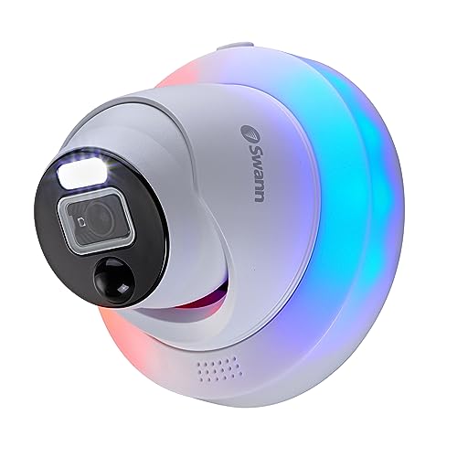 Swann Add-On DVR Enforcer Dome Security Camera with Sensor Spotlight, 1080p Full HD Video, Indoor or Outdoor design plus True Detect Heat and Motion Detection
