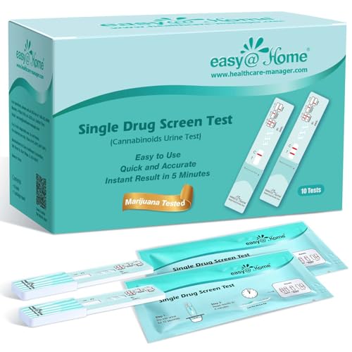 10 Pack - Easy@Home Marijuana (THC) Single Panel Drug Tests Kit - Individually Wrapped Single Panel THC Screen Urine Drug Test Kit with 50 ng/ml Cutoff Level - EDTH-114