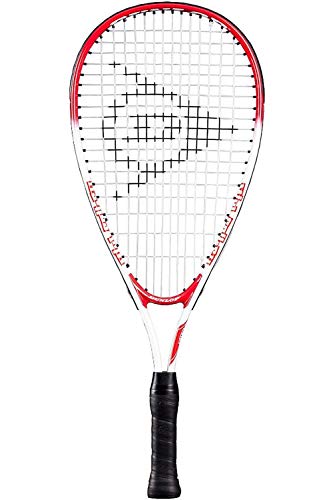 Dunlop Sports Fun Junior Squash Racket, Red/White, 5-7 Years Old, 22' Length