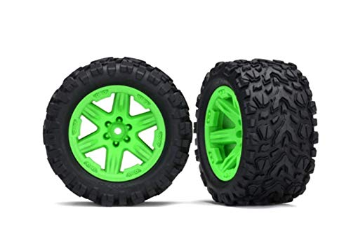 Traxxas 6773G 2.8' Green RXT Wheels with Talon Extreme Tires ​(Rustler 4X4 F/R)