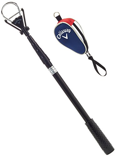 Callaway Golf Ball Retriever for Water, Telescopic with Dual-Zip Headcover, 6 Feet, Natural