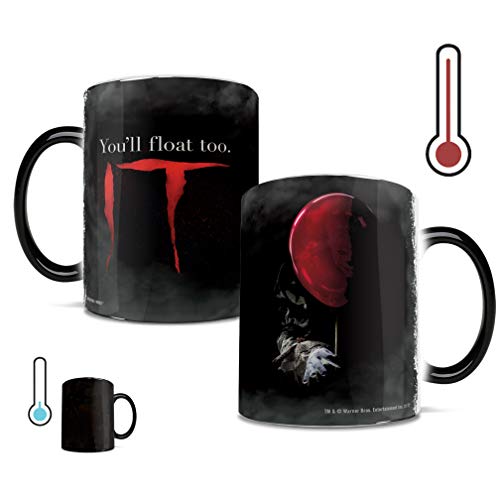 Morphing Mugs IT The Movie - Pennywise the Dancing Clown - You'll Float Too - One 11 oz Color Changing Heat Sensitive Ceramic Mug – Image Revealed When HOT Liquid Is Added!