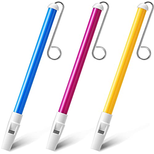 Boao 3 Pieces Slide Whistle, Slide Whistle Musical Instrument Toy for Parent-Child Games, Children's Speech and Oral Muscle Training, 10.5 Inch (Blue Purple Yellow)