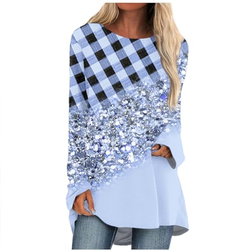 Long Sleeve Shirts for Women Long Sleeve Workout Tops for Women Womens Long Sleeve T Shirts Womens Long Sleeve Tops Round Neck T-Shirt Printing Top Loose Fit Sweatshirt Vintage Shirt Fashion Tees