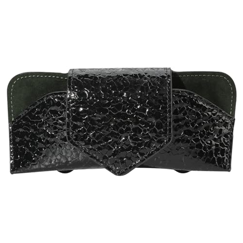 COOLYOUTH Sunglass Holder for Car Visor - Universal Car Sunglass Holder Eyeglasses Holder Leather Sun Glasses Protective Storage Case Holder for Vehicle Sun Shade Accessories（01Black）