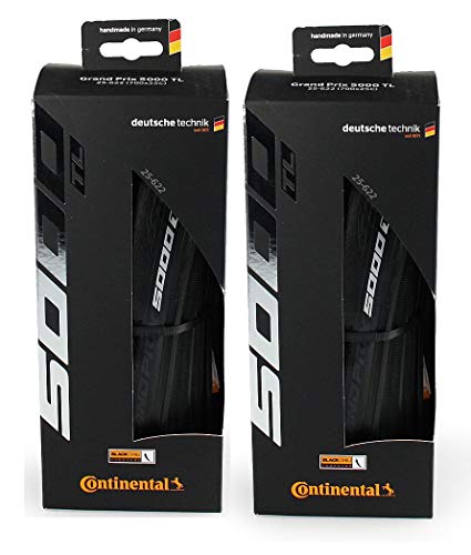 Continental Grand Prix 5000 TL 700 X 28 Black-BW + Black Chili 2-Count