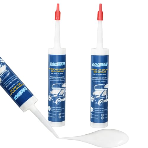 Gociean RV Roof Sealant Self-Leveling 2-Pack White