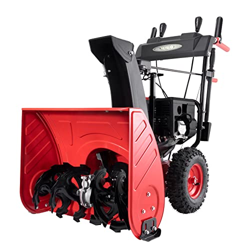 PowerSmart Snow Blower Gas Powered 26 in. 4-Stroke 212cc Engine with Electric Start, LED Headlight, Self Propelled 2 Stage Snow Blower PS26L