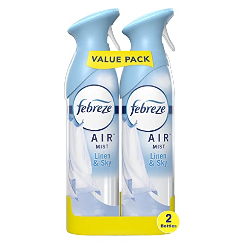 Febreze Air Freshener Spray, Linen & Sky, Odor Eliminator for Strong Odors, 8.8 Oz (2 Count)