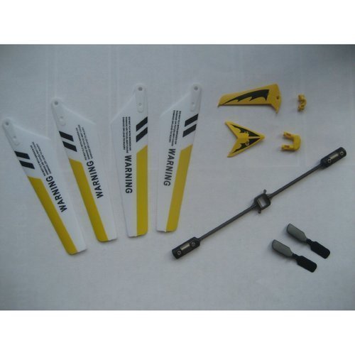SYMA Full Replacement Parts Set S107 RC Helicopter, Main Blades, Tail Decorations, Tail Props, Balance Bar, -Yellow Set-