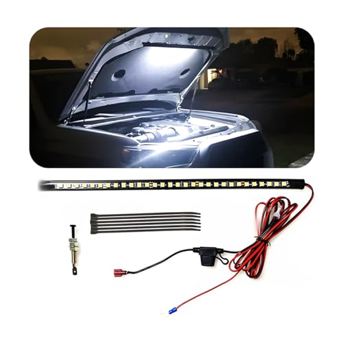 HIPOPY Car LED Work Light Kit, 12V Under Hood Work Inspection Lights, Automatic On/Off Underhood Work Light Kit, Waterproof IP67 Self-Adhesive Car LED Lights Bars fits Any Vehicles