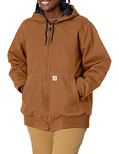 Carhartt Women's Active Jacket WJ130 (Regular and Plus Sizes), Brown, Medium