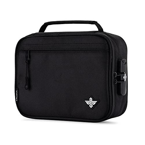 Erozul Exodus Storage Travel Bag with Combination Lock Water Resistant Organizer Case + Bonus Gifts (Black)