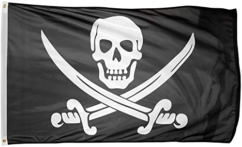 Time Roaming 3x5 Ft Pirate Jack Rackham Polyester Flag with Brass Grommets