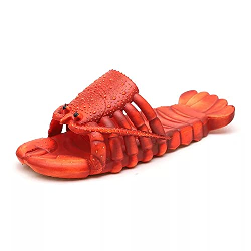 COOL JOHOZO Unisex Lobster Slippers, bass Sandals, Animal Slippers Animal Fish Slippers, Lobster Flops Orange (Orange), 5.5-6 Women/4-5 Men