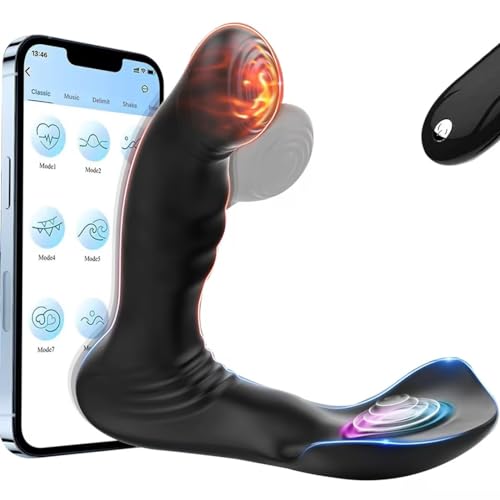 Memory Function Prostrate Massagers and Remote Control one-Touch Recovery Portable Soft Silicone Non-deformable Strongly Silent Couple Waterproof Men Ladies Gift Pleasure -t1