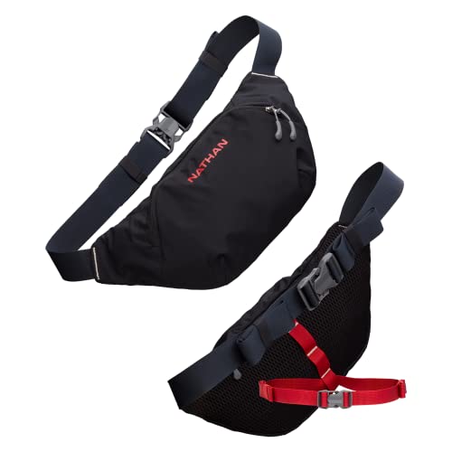Nathan Limitless 2L Hydration Sling, Two Side Pockets & Small Zipper Stash Pocket for Essential Storage, Breathable & Moisture Wicking