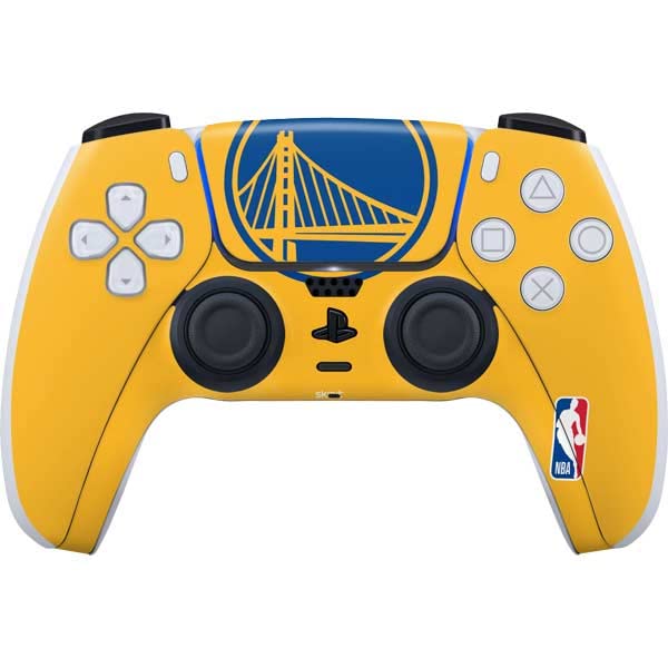 Skinit Gaming Decal Skin Compatible with PS5 and Compatible with PS5 Digital Edition DualSense Controller - Officially Licensed NBA Golden State Warriors Large Logo Design