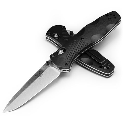 Benchmade - Barrage 580, Drop Point Blade, Plain Edge, Satin Finish, Made in the USA
