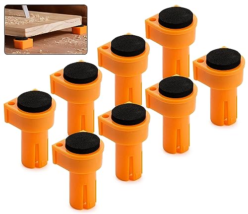 DAYDOOR Bench Dog Clamp, Non Marring Durable Nylon Bench Dogs with Grommet, Bench Brake Inserts Fit Standard 3/4 Inch Dog Holes Woodworking Accessories(19mm, 8 Pack)