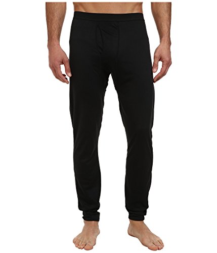 Hot Chillys Men's Bi-Ply Bottom Midweight Relaxed Fit Base Layer - Black, Large
