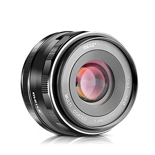 Meike 35mm f1.7 Large Aperture Manual Focus APSC Lens Compatible with Fujifilm X Mount Mirrorless Camera X-T3 X-H1 X-Pro2 X-E3 X-T1 X-T2 X-T4 X-T5 X-T10 X-T20 X-T200 X-A2 X-E2 X-E1 X30 X70 X-A1 XPro1
