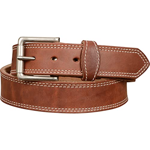 Bullhide Belts Mens Leather Belt for Work, Casual, Dress, 1.50' Wide, Tan, 42'