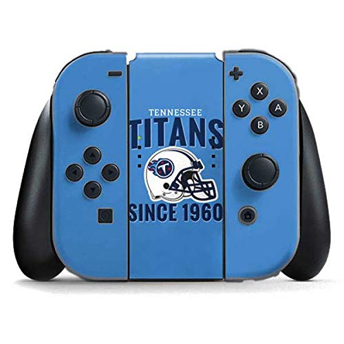 Skinit Decal Gaming Skin Compatible with Nintendo Switch Joy Con Controller - Officially Licensed NFL Tennessee Titans Helmet Design