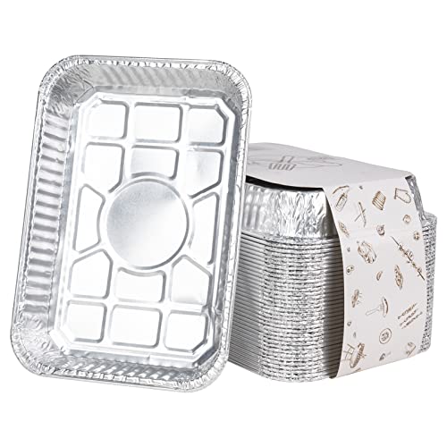 35-Pack Drip Pans for Weber, Grill Accessories for Weber Genesis, Spirit, Traveler, Q Series, Aluminum Grill Grease Tray Liners, 8.5 x 6 Inch