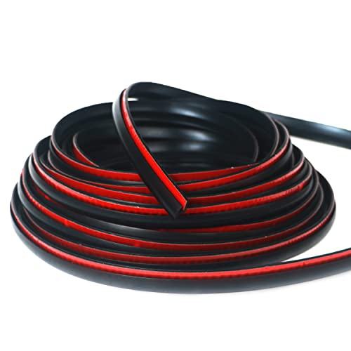 Fender Flares Edge Trim for Car and Truck Wheel Wells, Rubber Seal/Gasket for Fender Flares Universal, Bonds w/ 3M Automotive-Grade Adhesive Tape, T-Style, 30’ Length