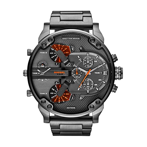 Diesel Men's 57mm Mr. Daddy 2.0 Quartz Stainless Steel Chronograph Watch, Color: Gunmetal (Model: DZ7315)