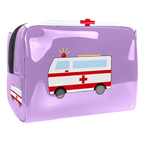 Portable Makeup Bag with Zipper Travel Toiletry Bag for Women Handy Storage Cosmetic Pouch Ambulance