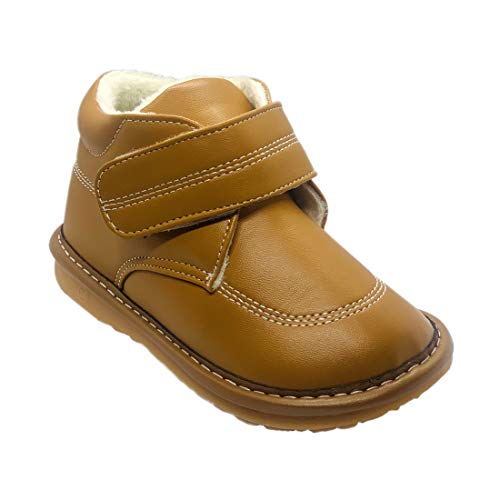 Brody Leather Boot in Burnt Orange, Squeaky Shoes for Toddlers with Removable Squeaker (7)