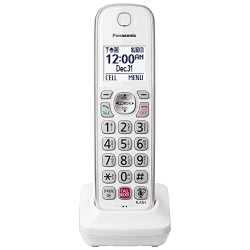 Panasonic Additional Cordless Phone Handset for use with KX-TGD86x Series Cordless Phone Systems - KX-TGDA86W (White)