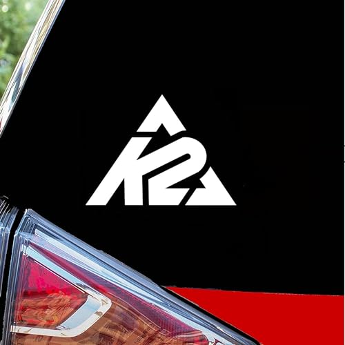 H-TRADINGS K2 Sports Cars SUV Truck Boat Decal Sticker for Windshield,Laptops, Tablets,Sportsbike,Skateboard - White 5.5 Inches Approx.