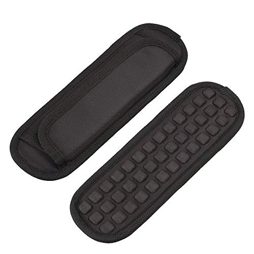 Qishare 2PCS Shoulder Pad Detachable Shoulder Strap Pad Soft Air Cushion Replacement Pad for Strap Guitar Pad (Black, 2PCS)