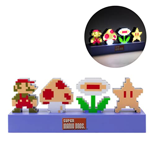 Paladone Super Mario Bros Icons Light Decorative Light Up Figure Super Mario Bedroom Décor