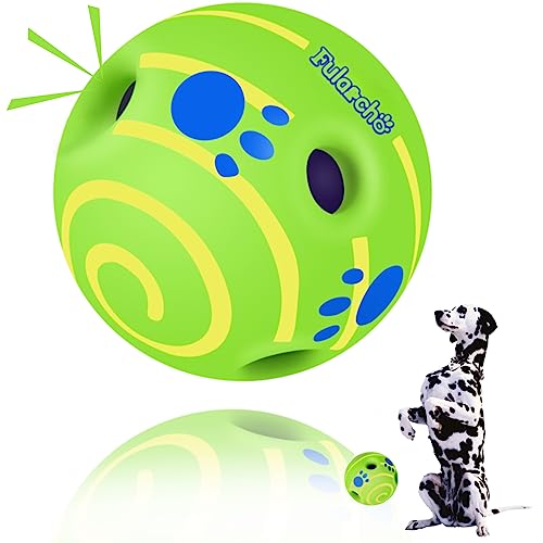 Dikeiuta Giggle Ball for Dogs, Interactive Dog Toys for Boredom, Interactive Dog Ball with Giggle Sounds, 4.72' Wiggle Dog Toy Ball for Medium Large Dogs